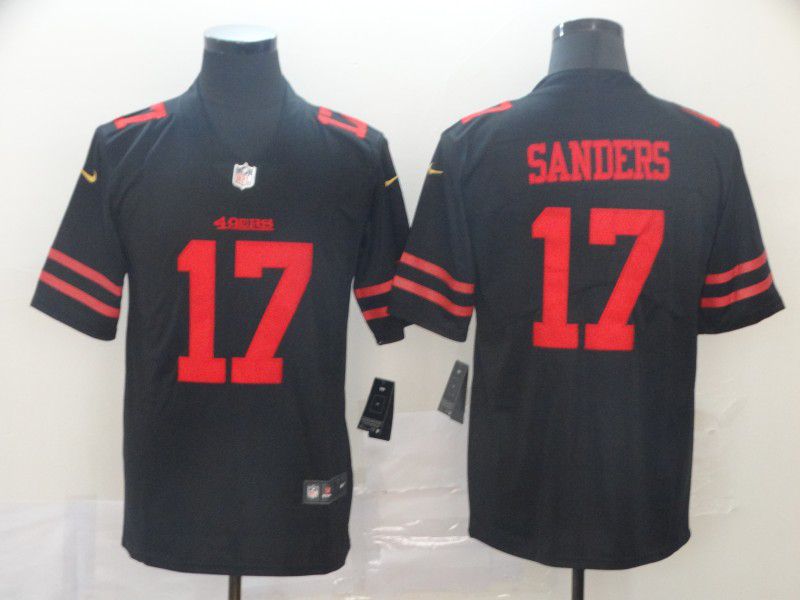 Men San Francisco 49ers 17 Sanders Black Nike Vapor Untouchable Limited Player NFL Jerseys